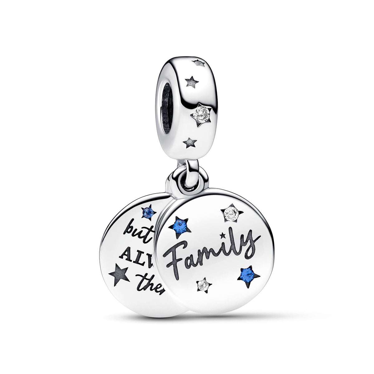 Dangle Charm – Sterling Silver – Family Love Double