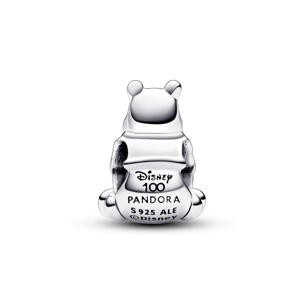 Dangle Charm – Sterling Silver – Disney 100th Anniversary Winnie the Pooh Lab-created Diamond