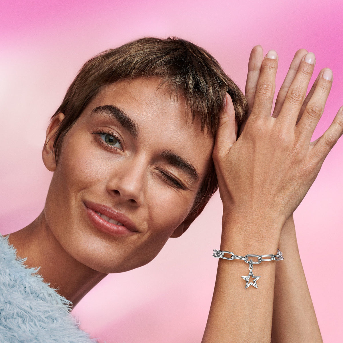 Charm – Sterling Silver – Pandora ME Sparkling Star Medallion