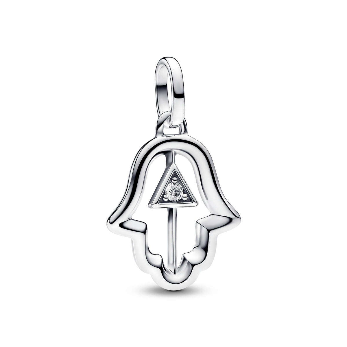 Charm – Sterling Silver – Hamsa Hand Medallion