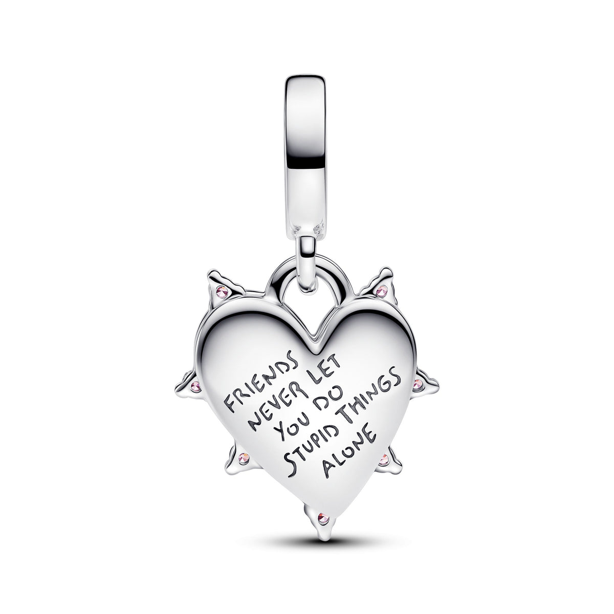 Dangle Charm – Sterling Silver – Friendship Opalescent Double
