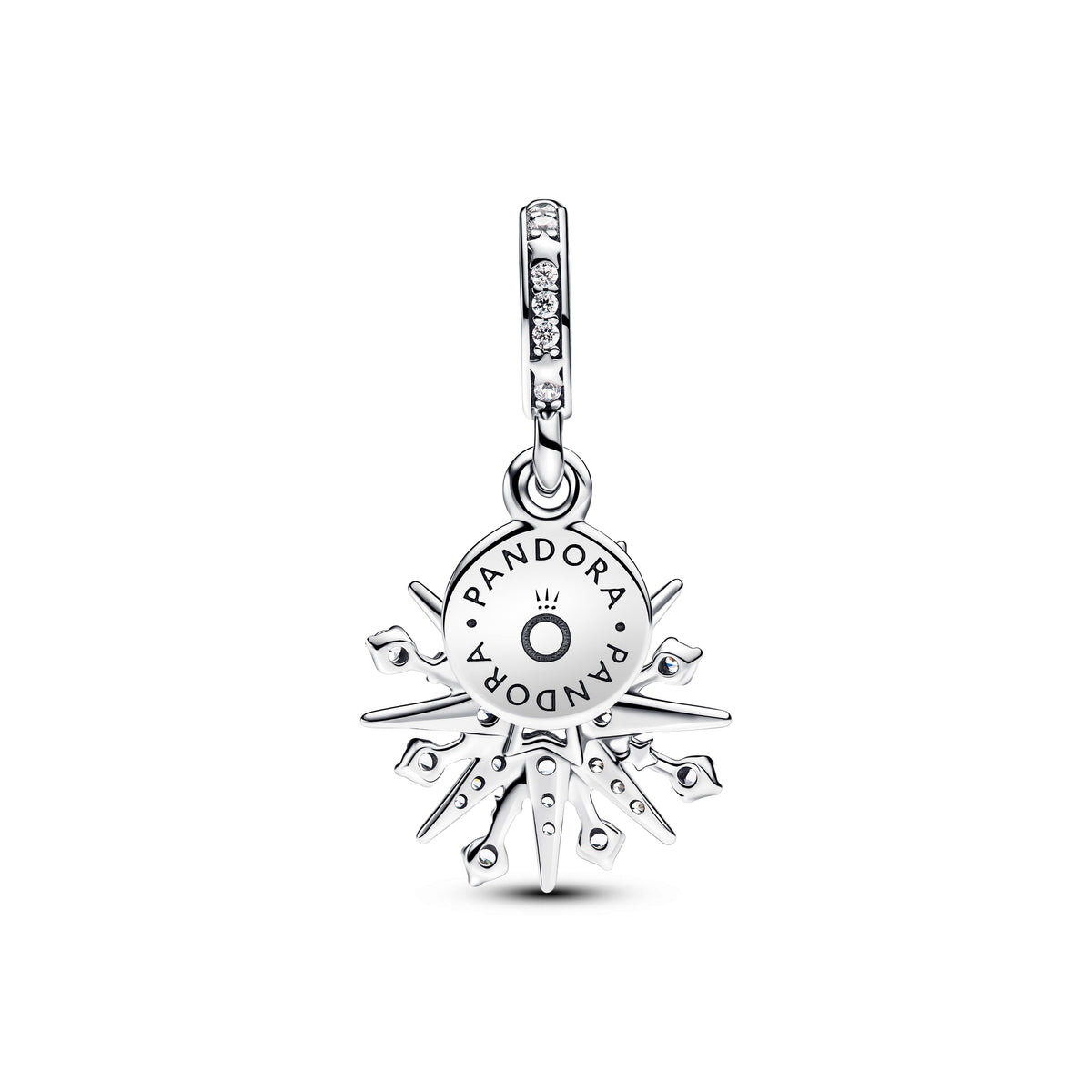Dangle Charm – Sterling Silver – Sparkling Firework Double