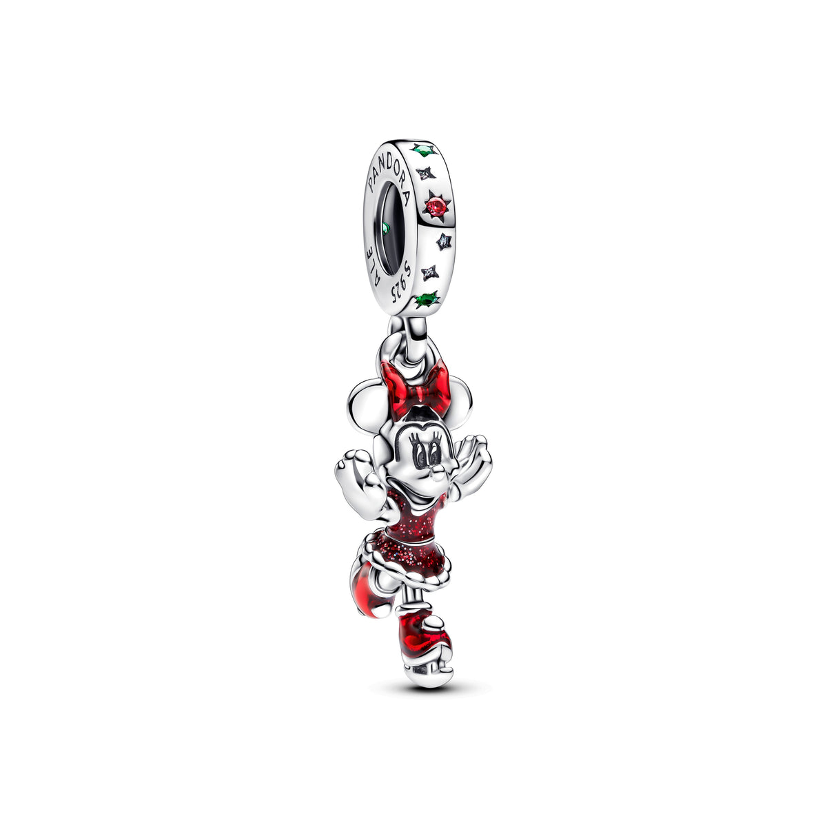 Dangle Charm – Sterling Silver – Minnie Mouse Ice Skating
