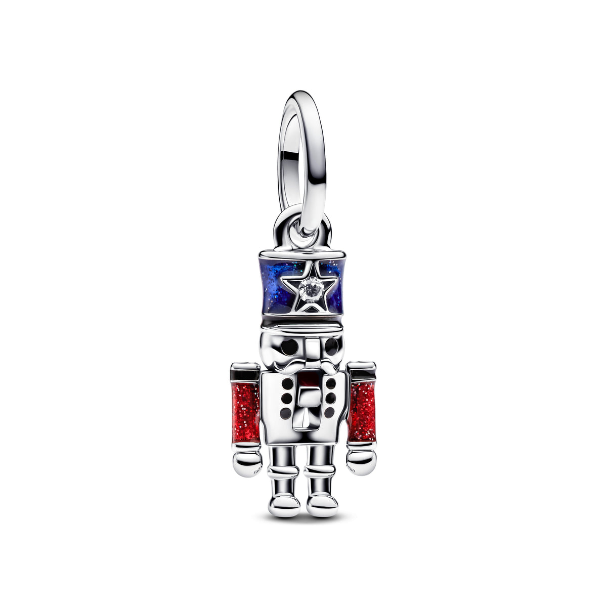 Dangle Charm – Sterling Silver – Moveable Nutcracker