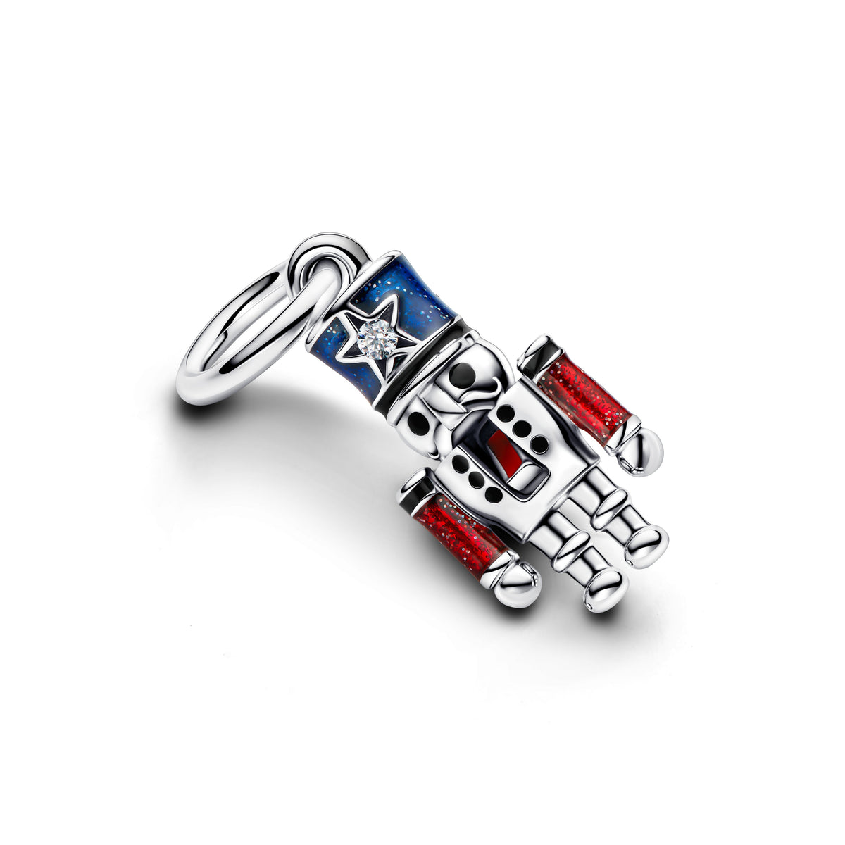 Dangle Charm – Sterling Silver – Moveable Nutcracker