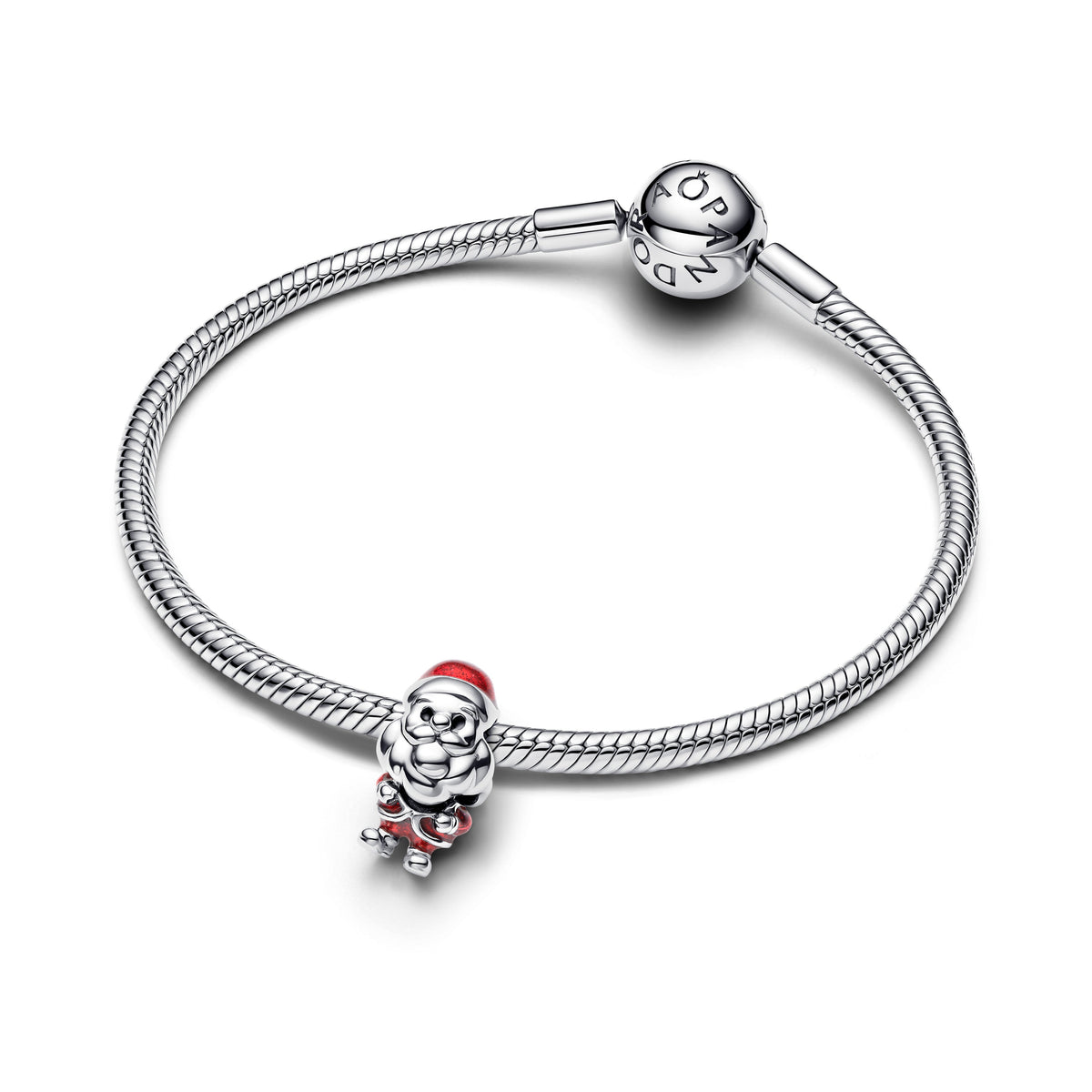 Charm – Sterling Silver – Playful Santa