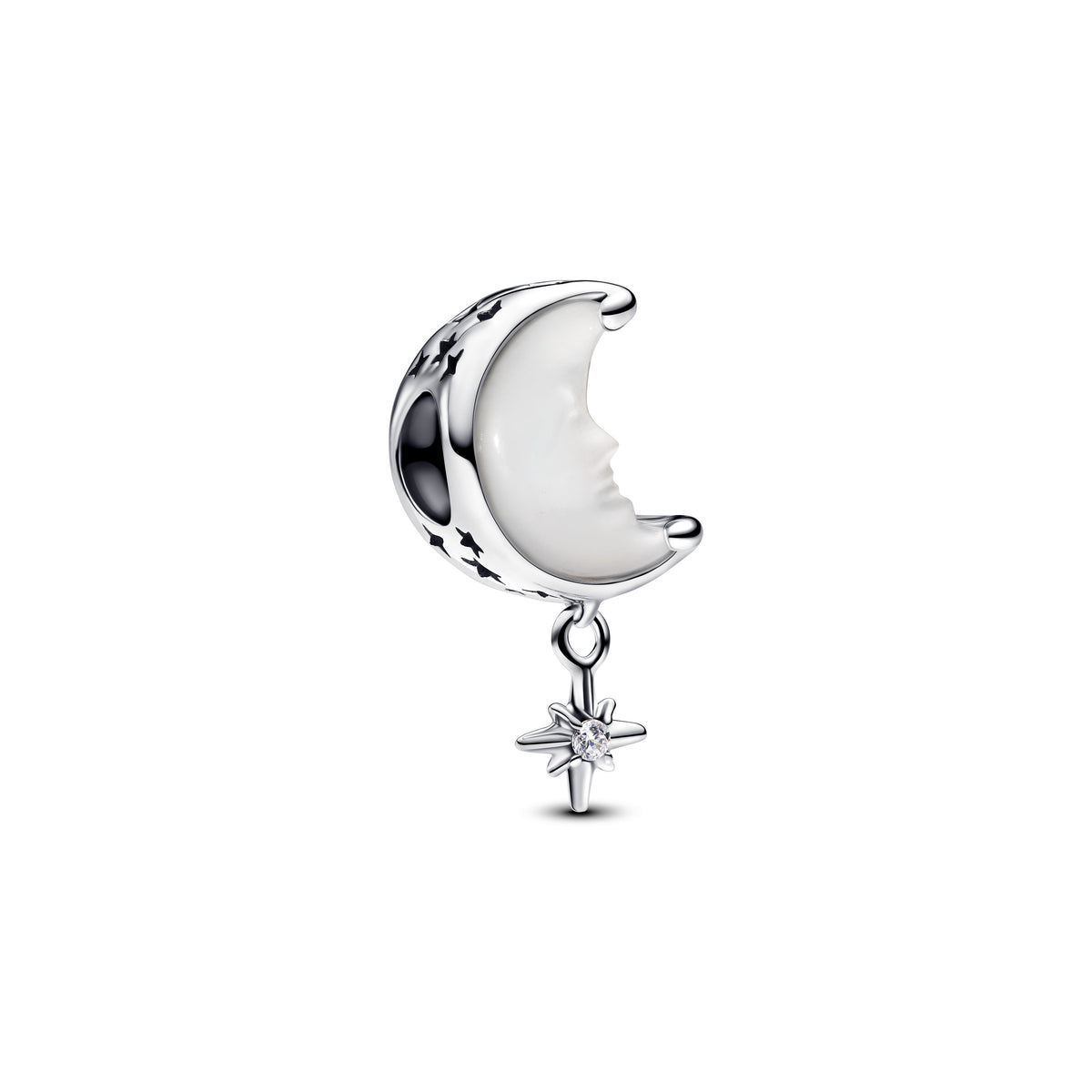 Charm – Sterling Silver – Moon & North Star