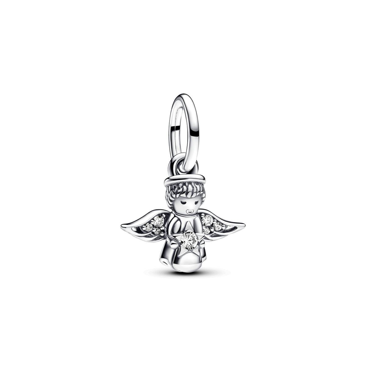Dangle Charm – Sterling Silver – Sparkling Angel