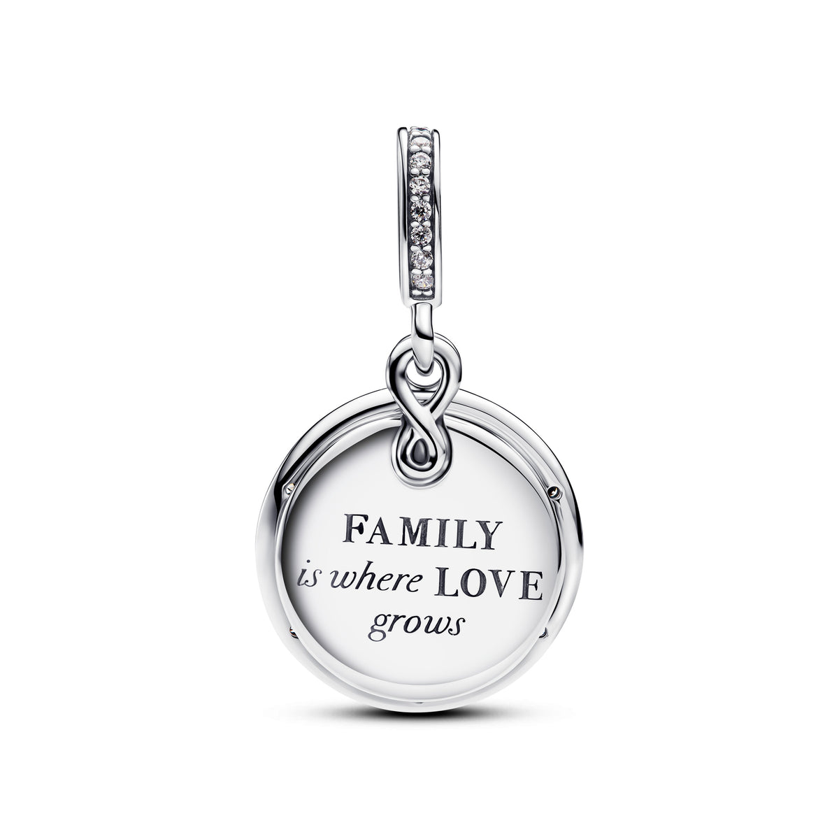 Dangle Charm – Sterling Silver – Glow-in-the-dark Infinity Tree Double