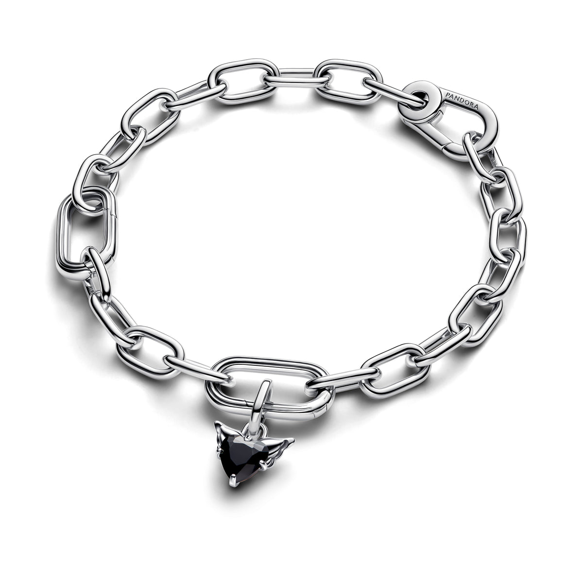 Dangle Charm – Sterling Silver – Winged Heart Mini