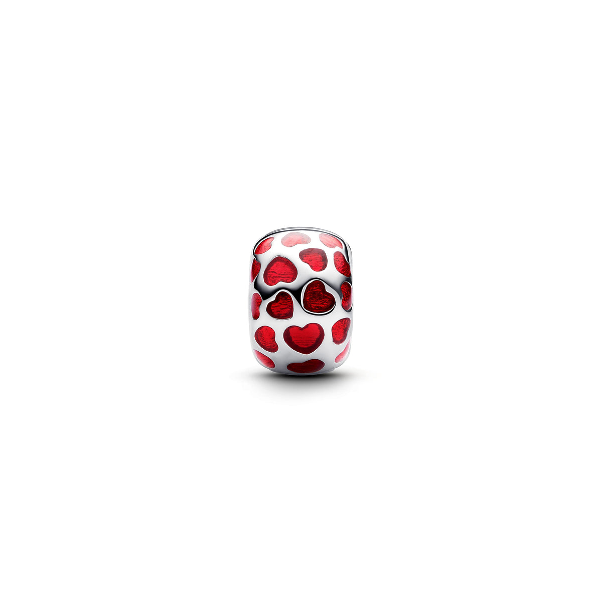 Clip Charm – Sterling Silver – Hearts Round