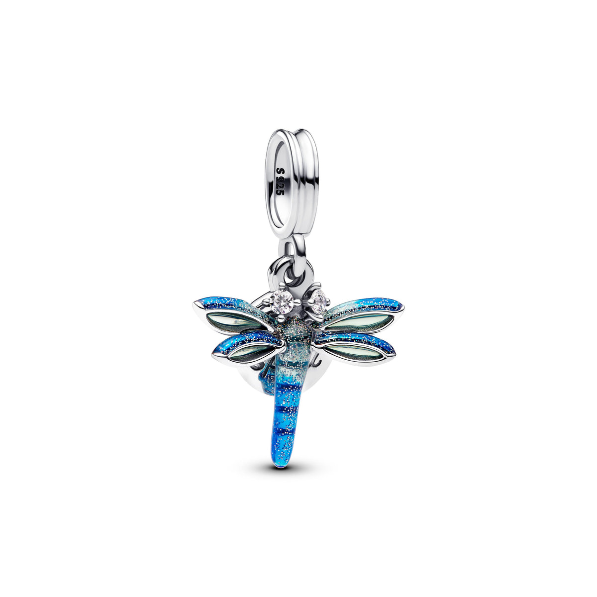 Dangle Charm – Sterling Silver – Dragonfly Double
