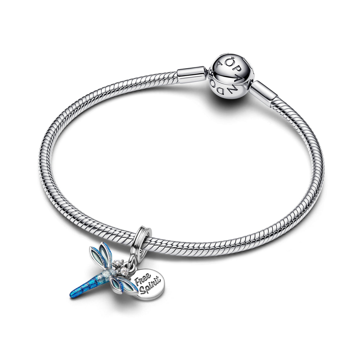 Dangle Charm – Sterling Silver – Dragonfly Double