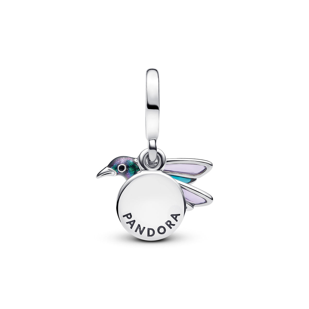 Dangle Charm – Sterling Silver – Hummingbird Double