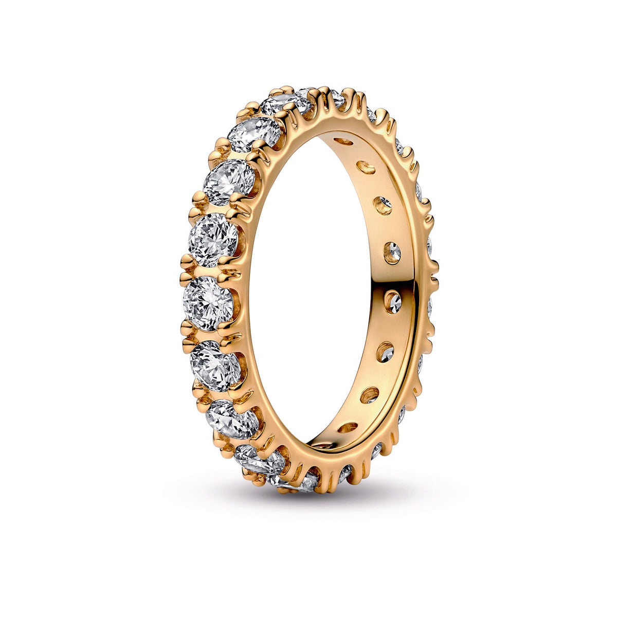 Ring – 14k Gold-Plated – Sparkling Row Eternity