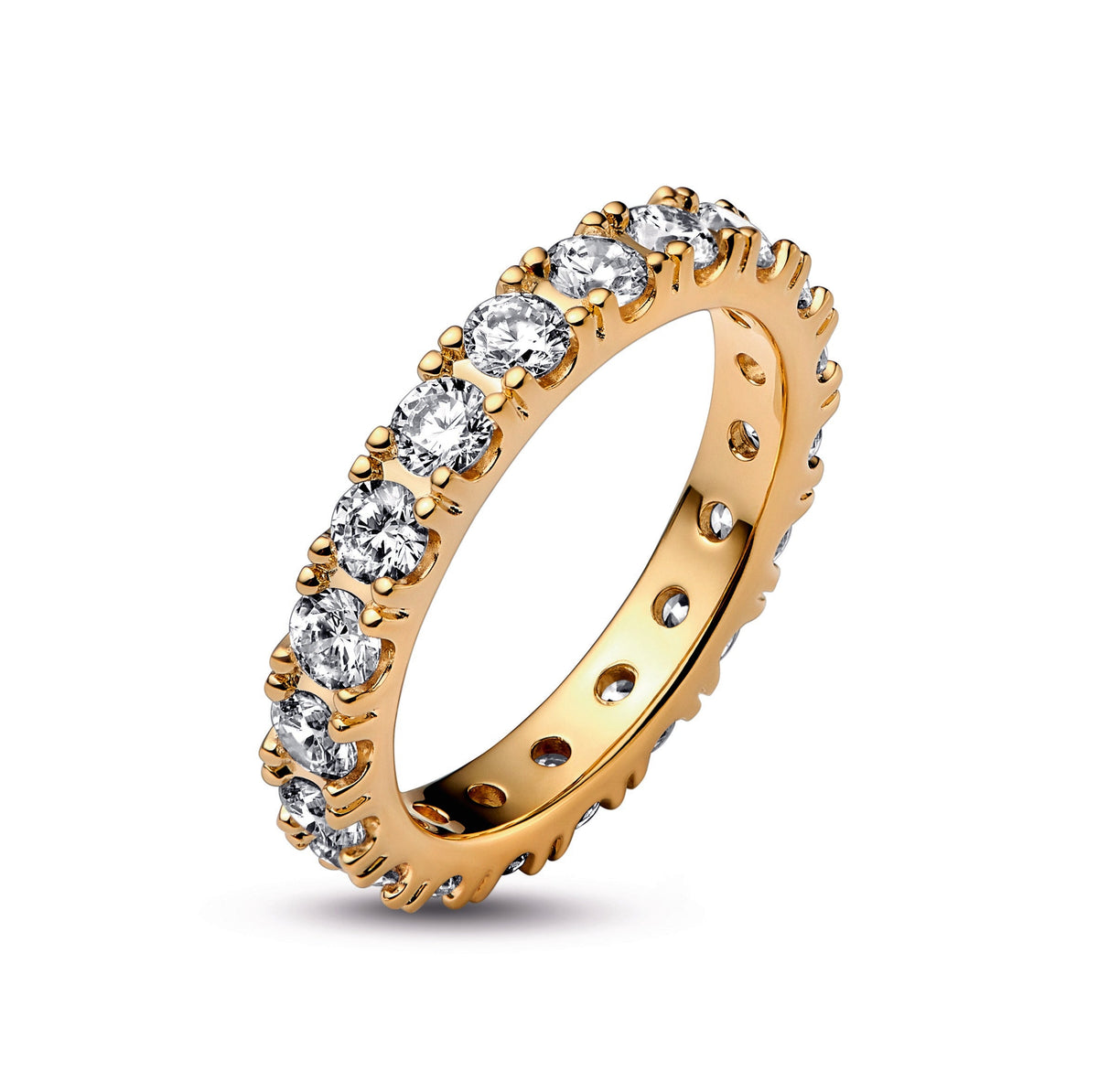 Ring – 14k Gold-Plated – Sparkling Row Eternity
