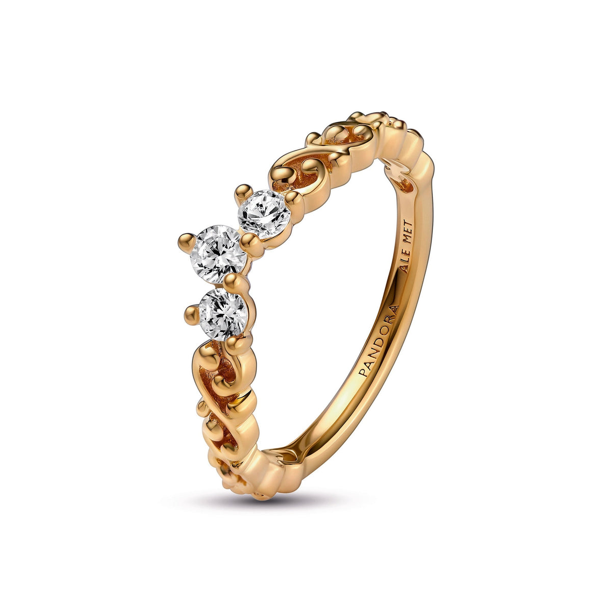 Ring – 14k Gold-Plated – Regal Swirl Tiara