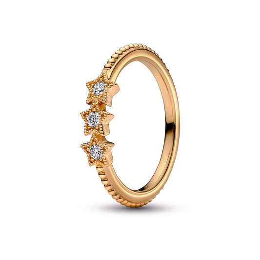 Ring – 14k Gold-Plated – Celestial Stars