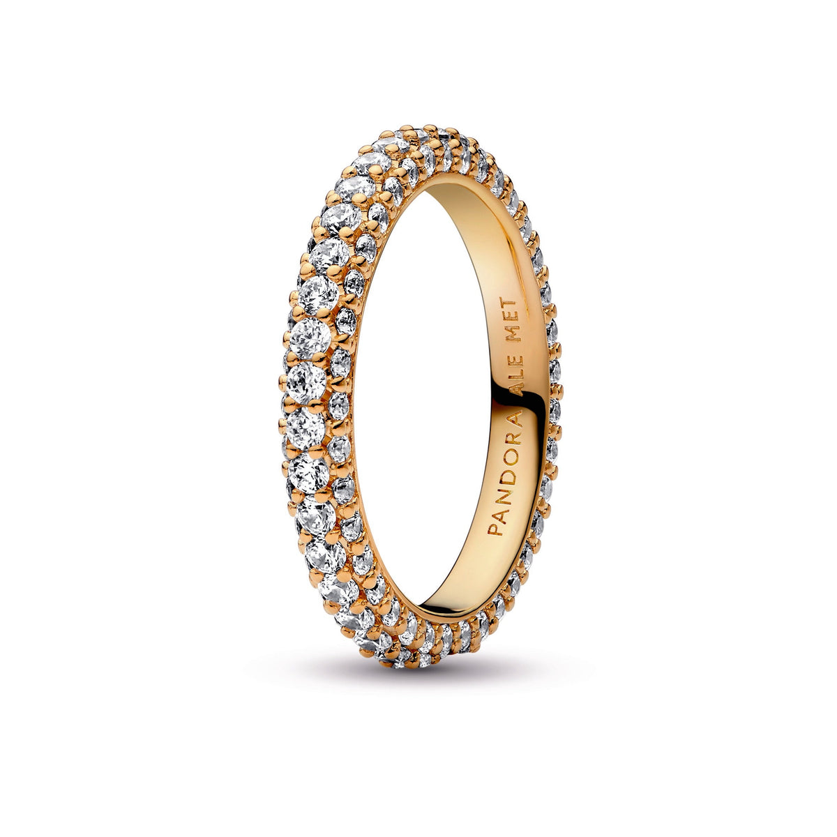 Ring – 14k Rose Gold-Plated – Pandora Timeless Pavé Single-row