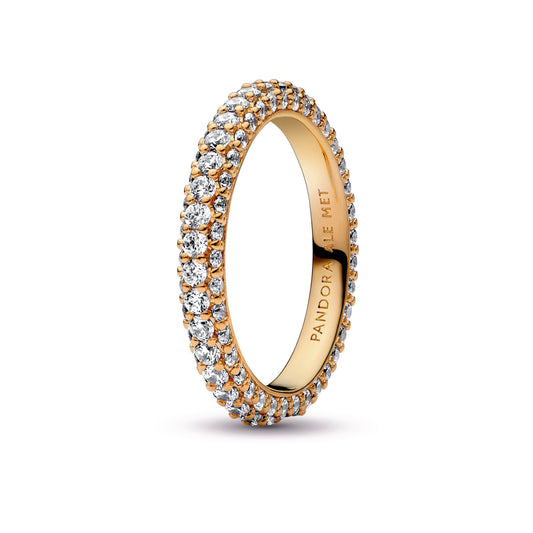 Ring – 14k Rose Gold-Plated – Pandora Timeless Pavé Single-row
