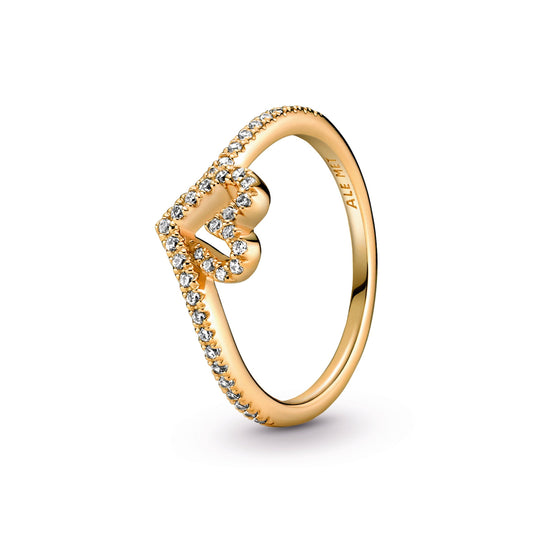 Ring – 14k Gold-Plated – Pandora Timeless Wish Sparkling Heart
