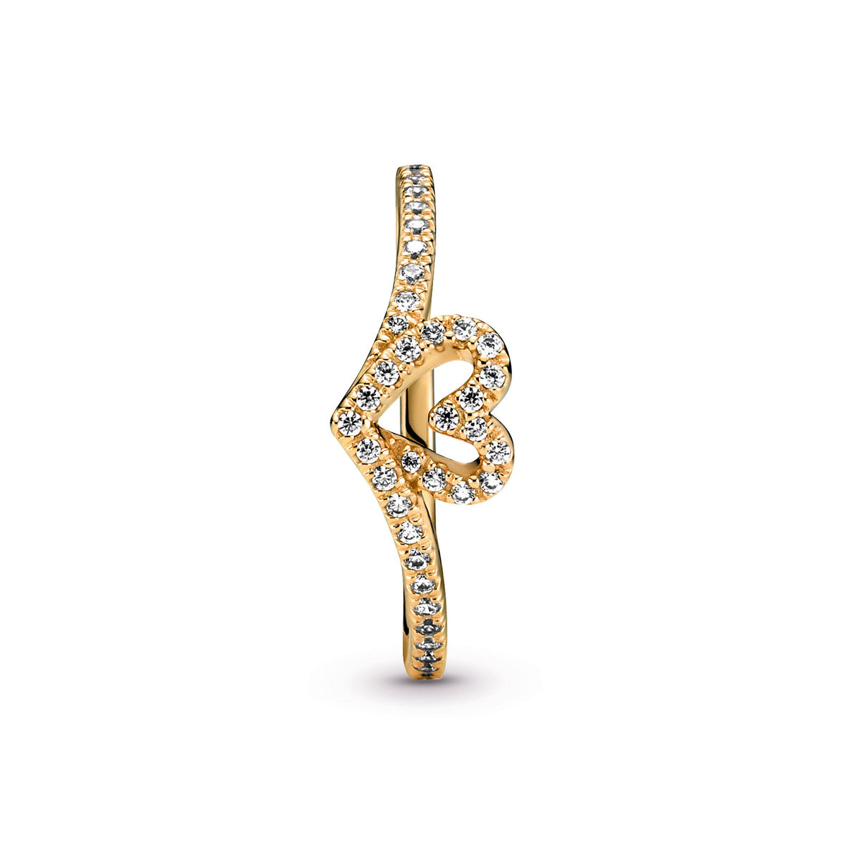 Ring – 14k Gold-Plated – Pandora Timeless Wish Sparkling Heart