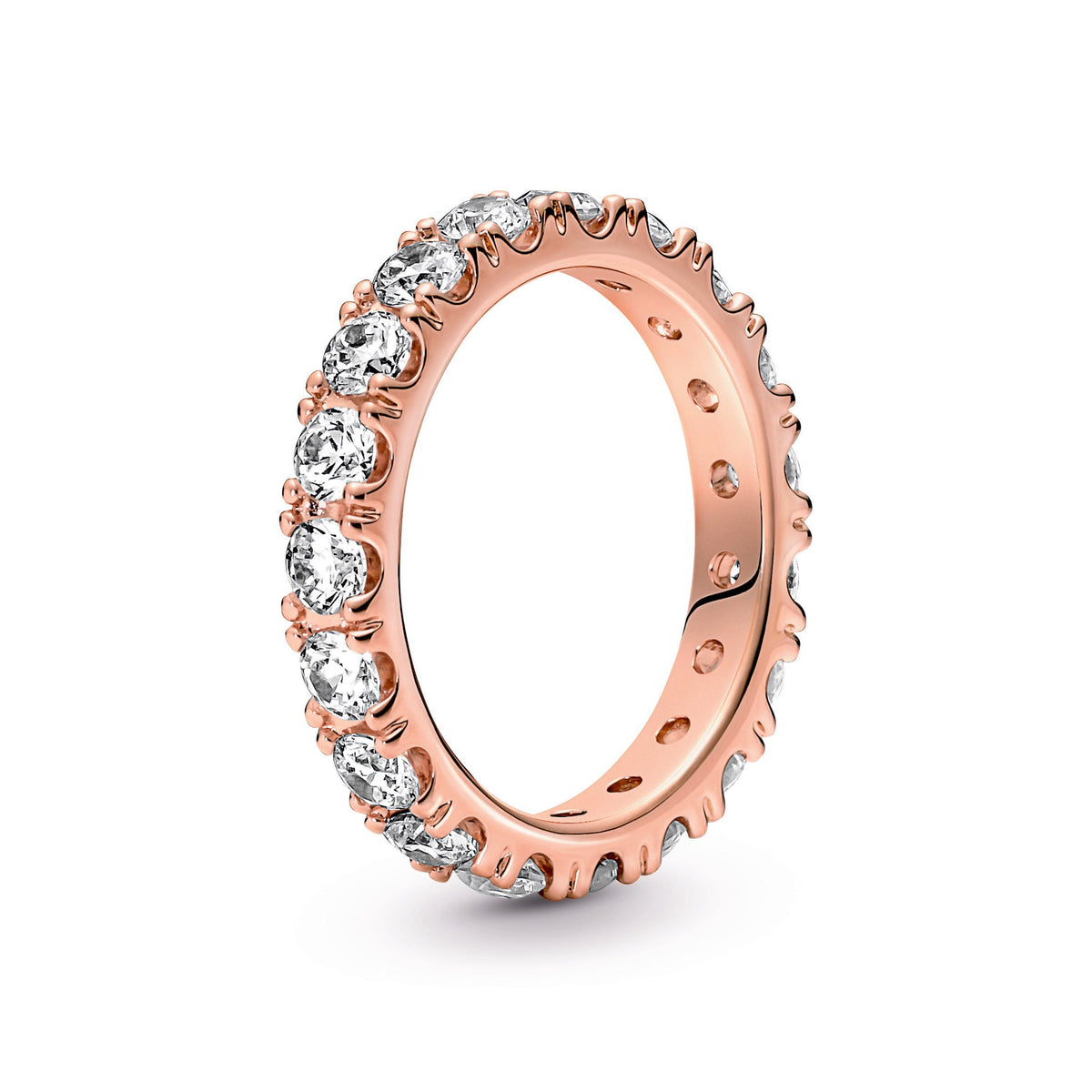 Ring – 14k Rose Gold-Plated – Sparkling Row Eternity