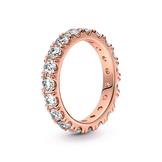 Ring – 14k Rose Gold-Plated – Sparkling Row Eternity