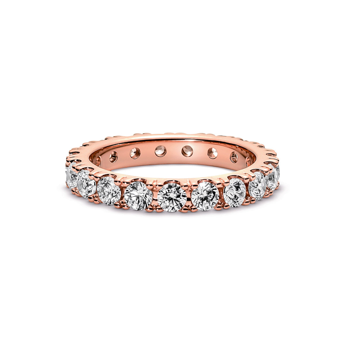 Ring – 14k Rose Gold-Plated – Sparkling Row Eternity