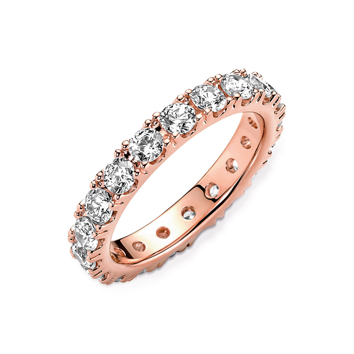 Ring – 14k Rose Gold-Plated – Sparkling Row Eternity