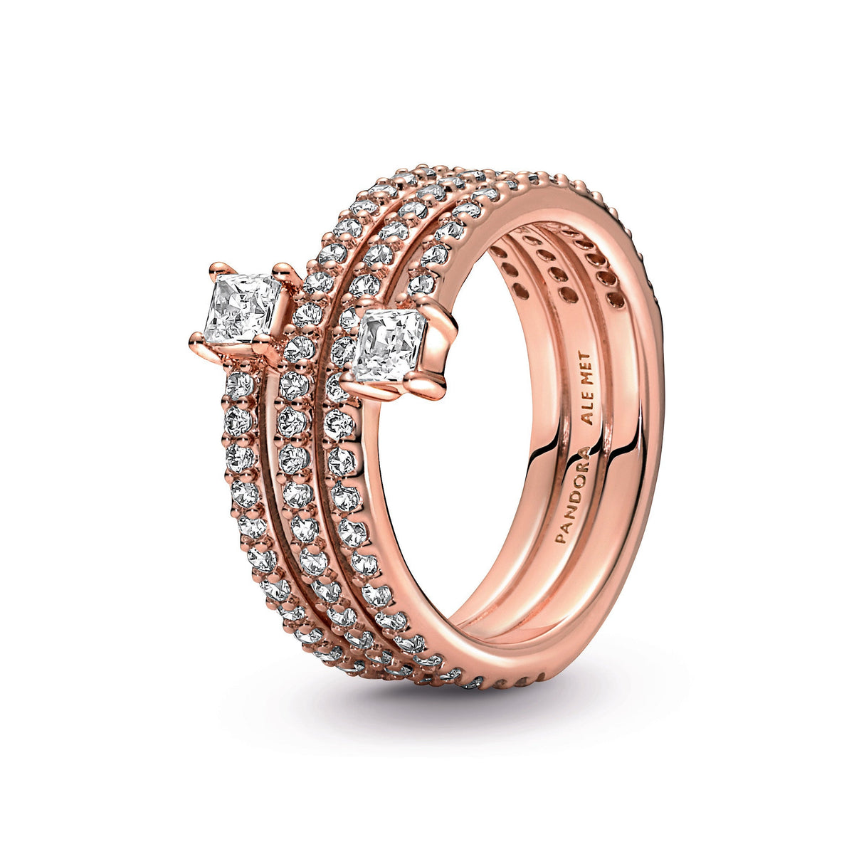 Ring – 14k Rose Gold-Plated – Triple Spiral
