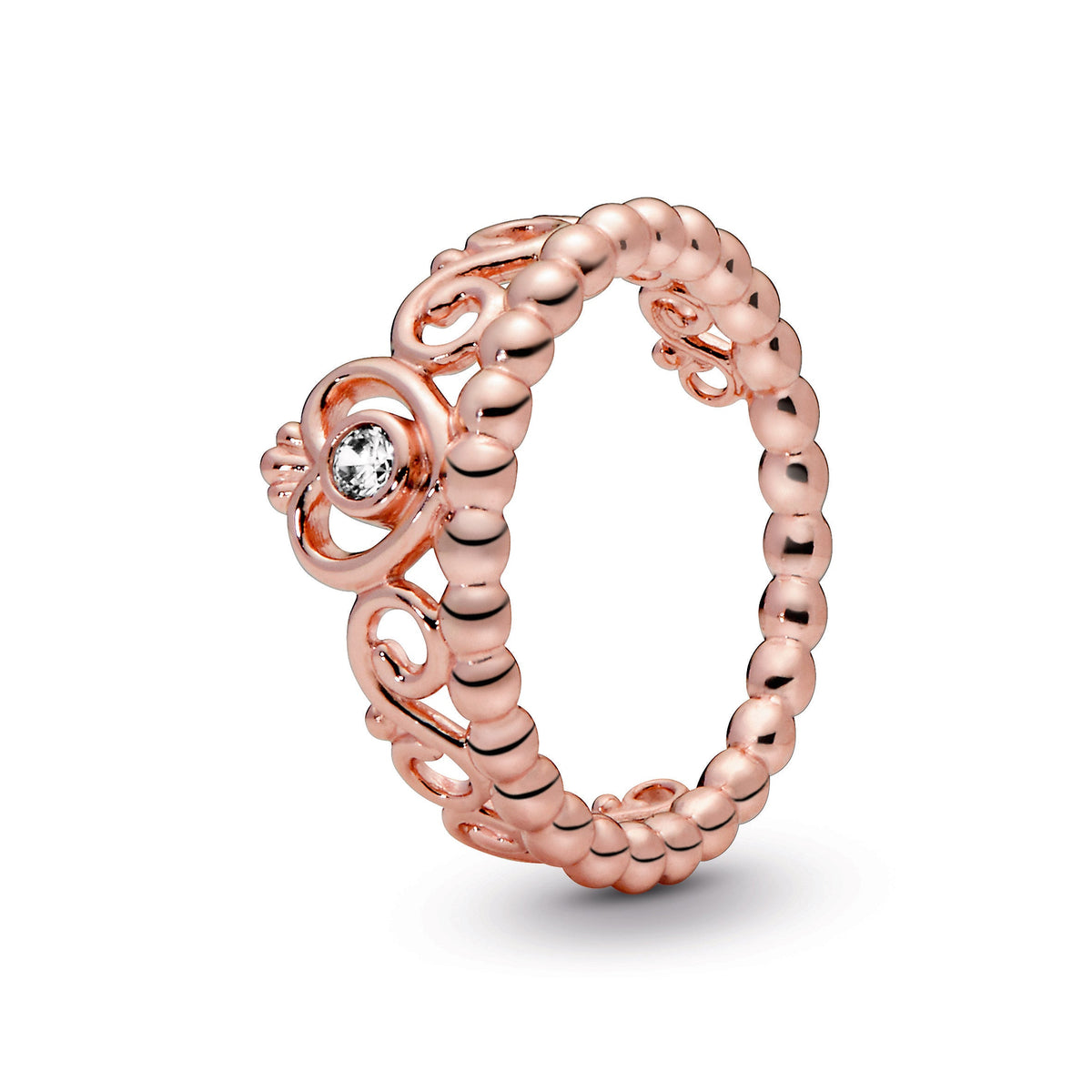 Ring – 14k Rose Gold-Plated – Princess Tiara Crown