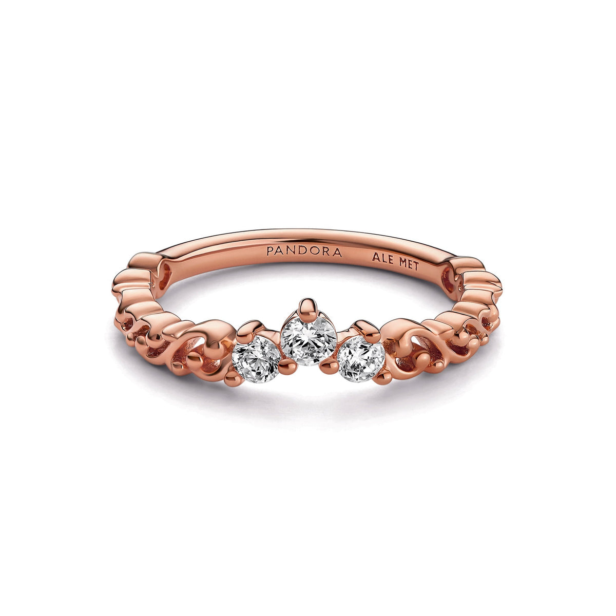 Ring – 14k Rose Gold-Plated – Regal Swirl Tiara