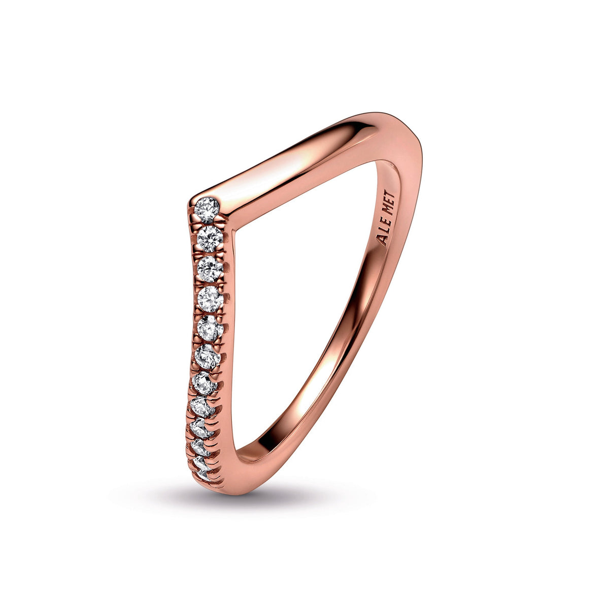 Ring – 14k Rose Gold-Plated – Pandora Timeless Wish Half Sparkling