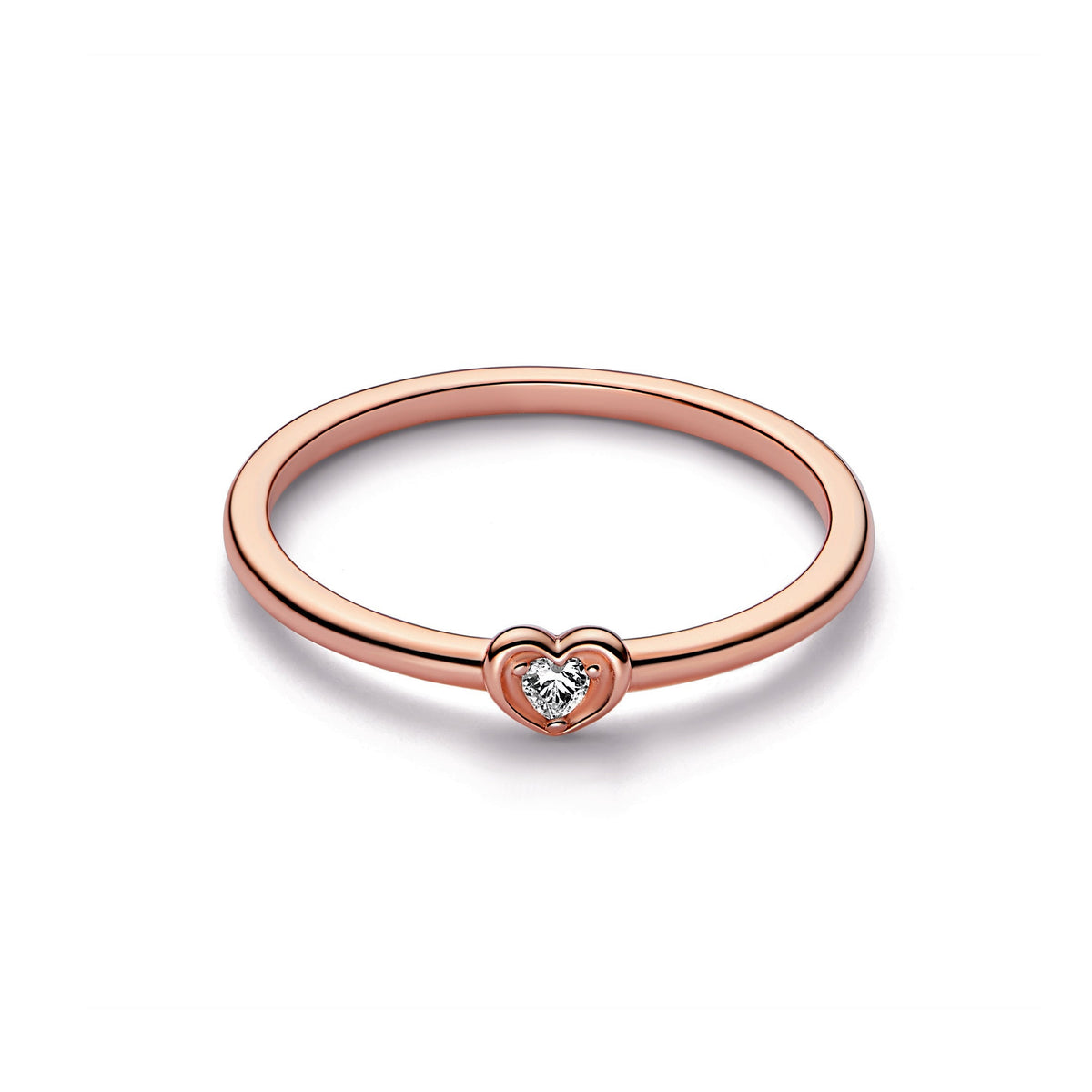 Ring – 14k Rose Gold-Plated – Radiant Heart