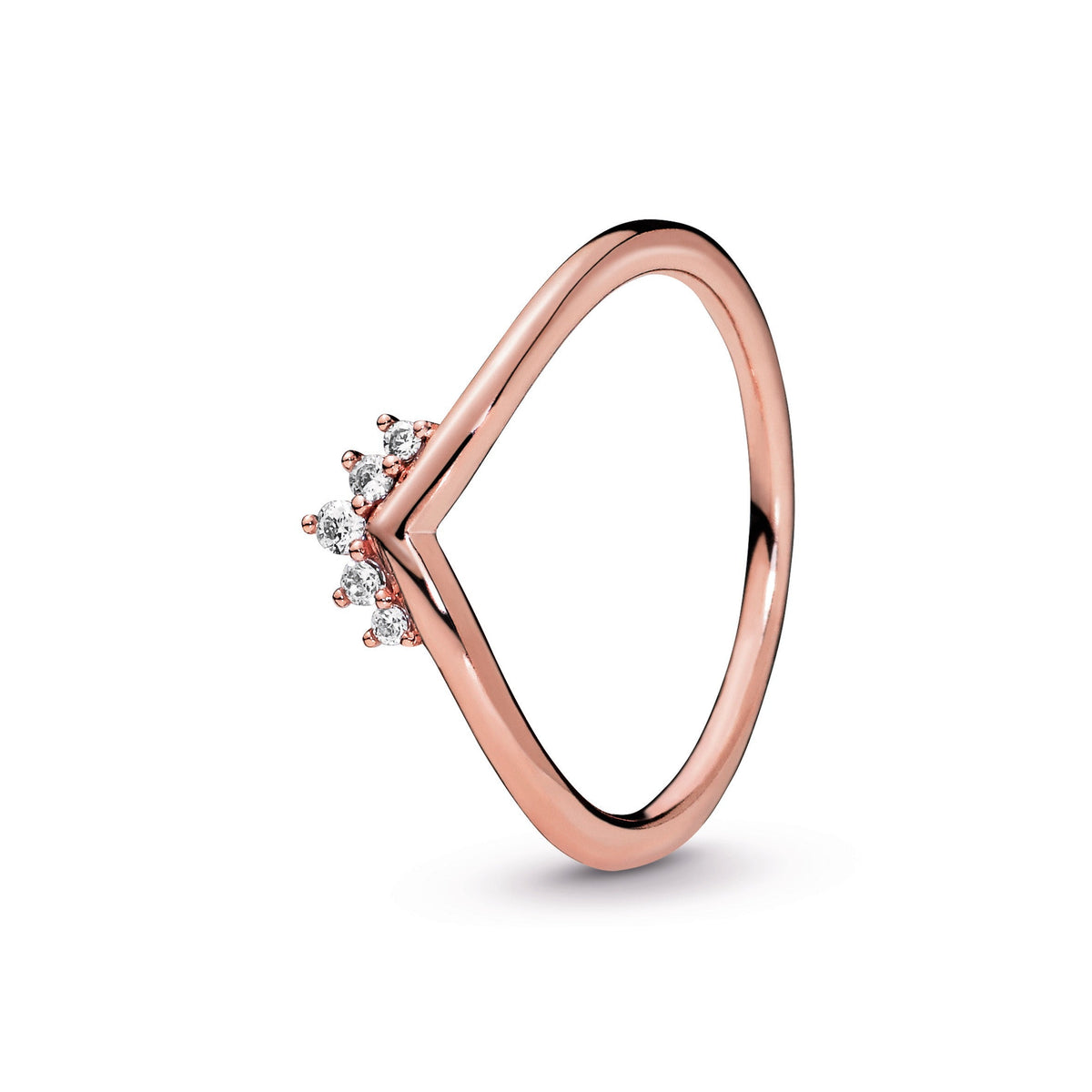 Ring – 14k Rose Gold-Plated – Tiara Wishbone