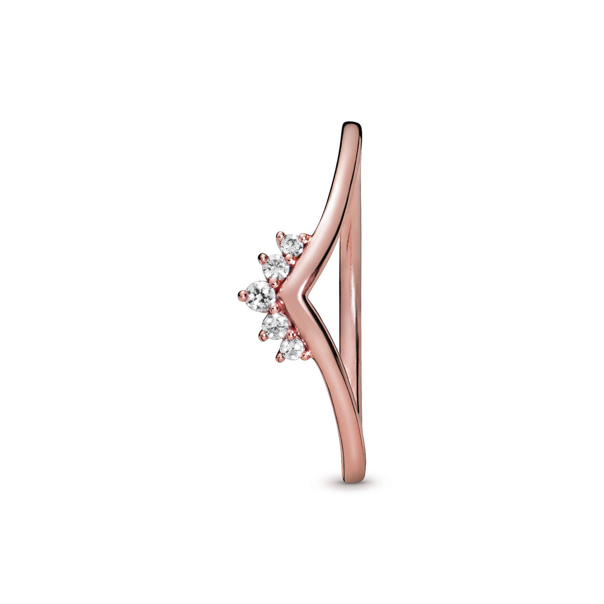 Ring – 14k Rose Gold-Plated – Tiara Wishbone