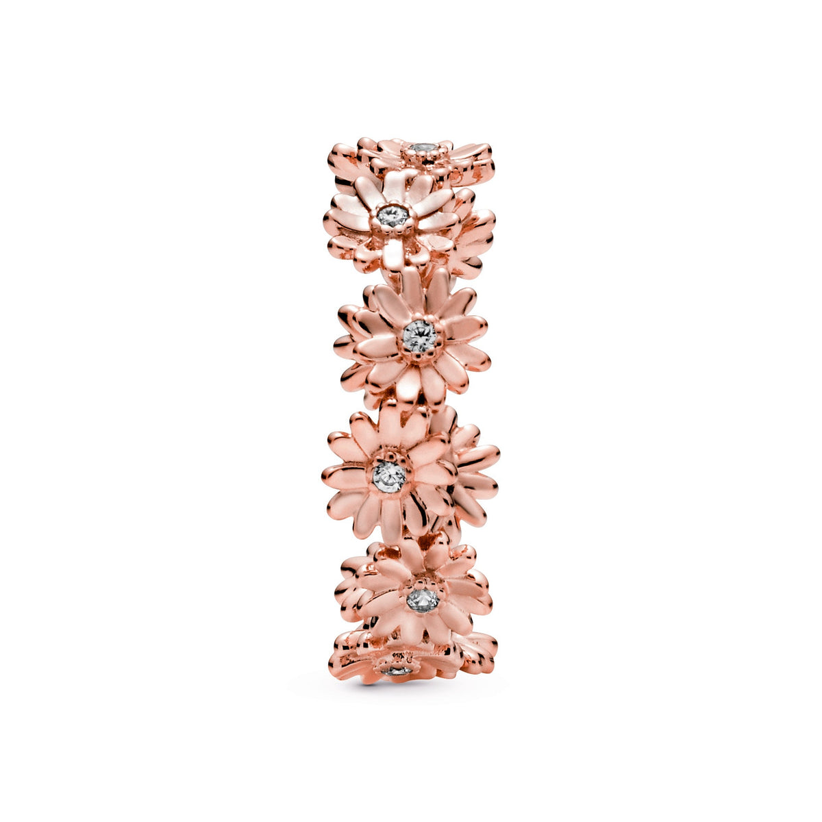 Ring – 14k Rose Gold-Plated – Sparkling Daisy Flower Crown