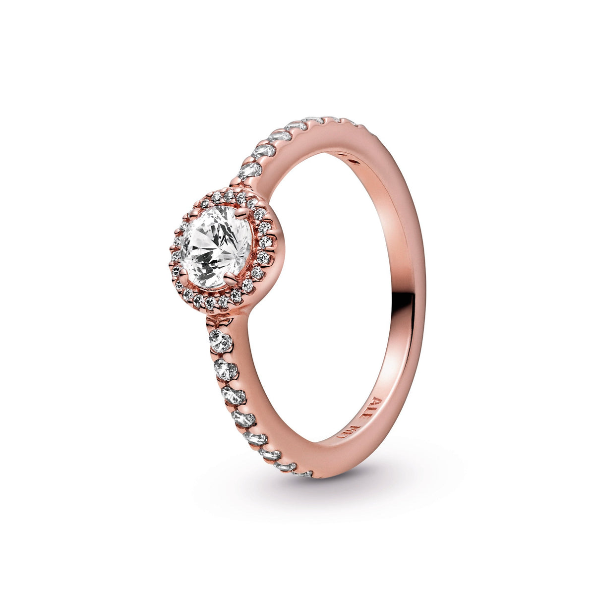 Ring – 14k Rose Gold-Plated – Classic Sparkle Halo
