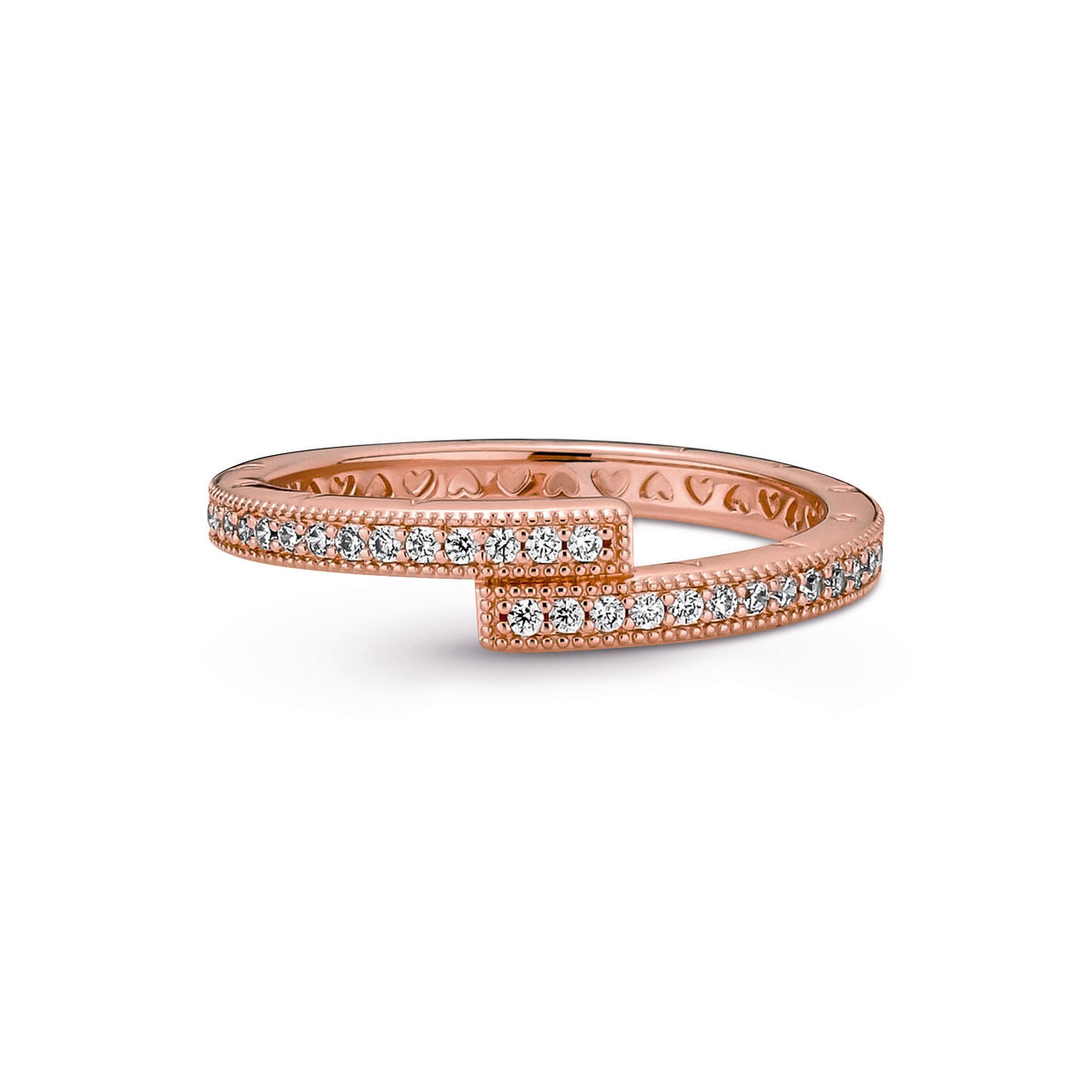 Ring – 14k Rose Gold-Plated – Sparkling Overlapping