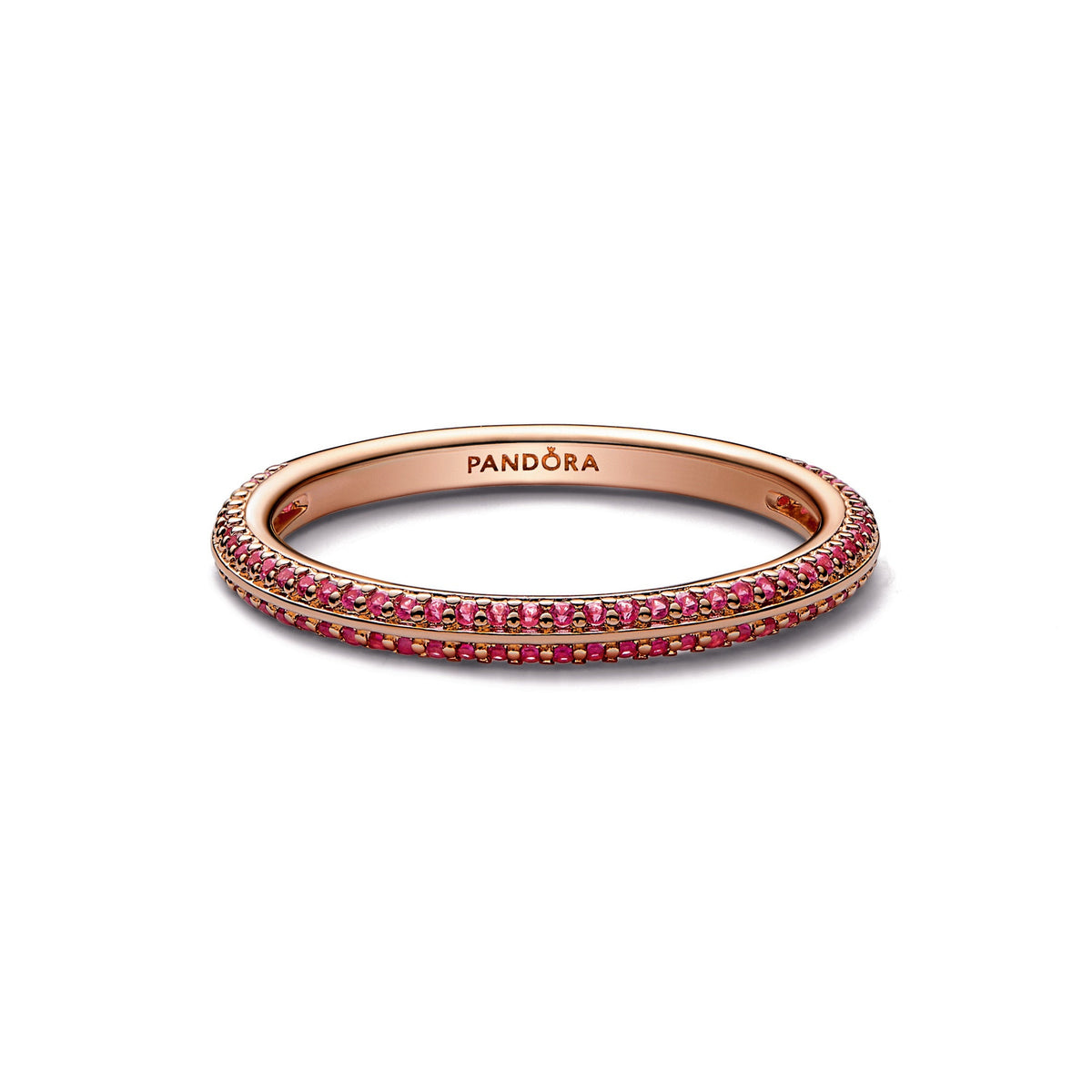 Ring – 14k Rose Gold-Plated – Pandora ME Red Pavé
