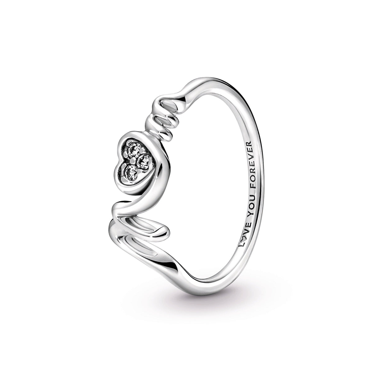 Ring – Sterling Silver – Mum Pavé Heart
