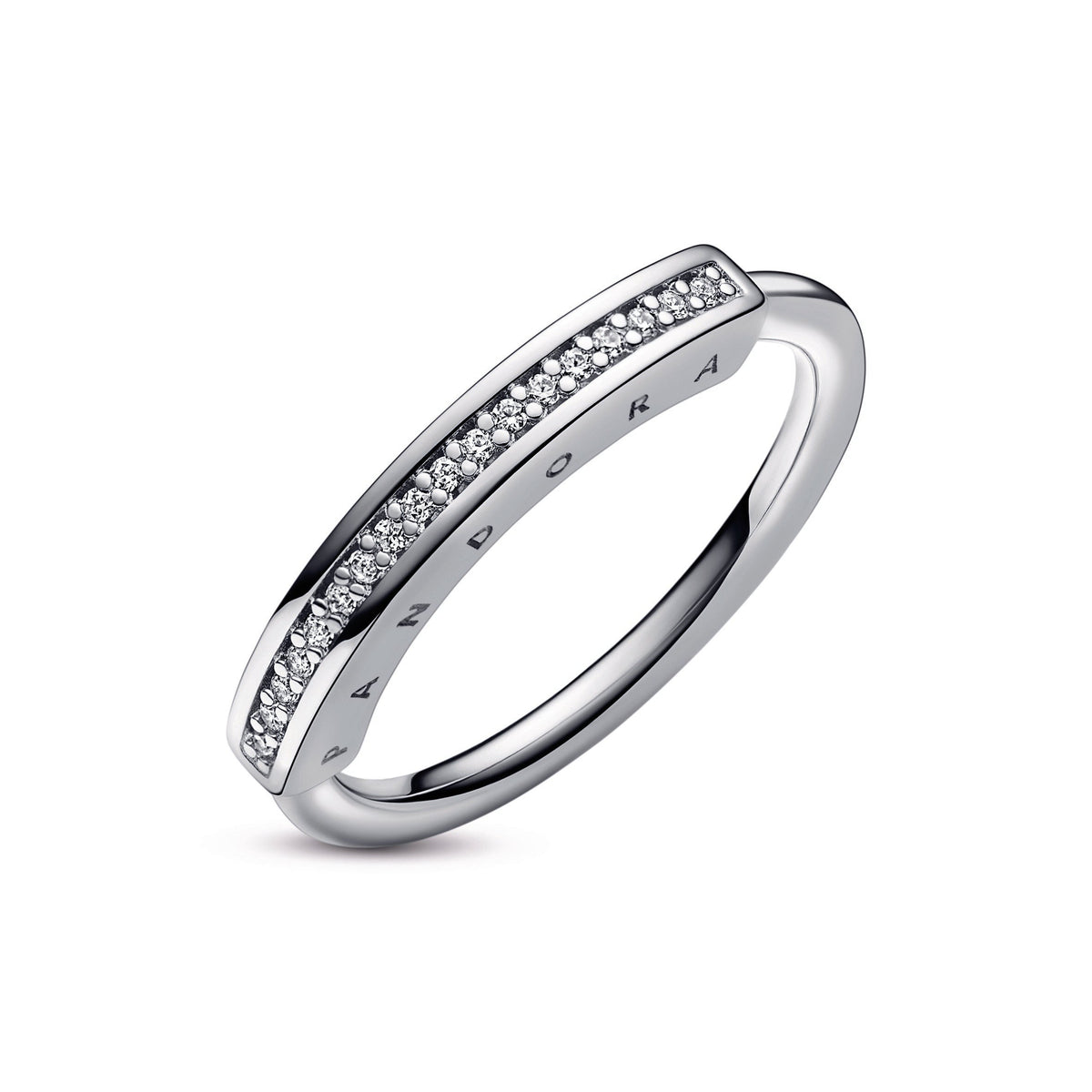 Ring – Sterling Silver – Pandora Signature I-D Pavé
