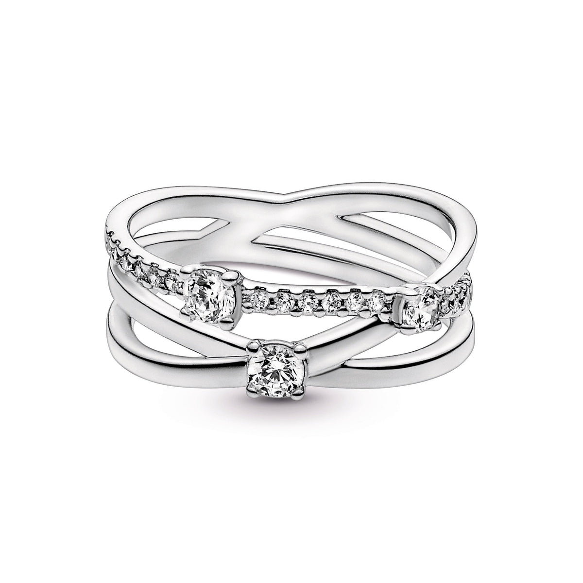 Ring – Sterling Silver – Sparkling Triple Band
