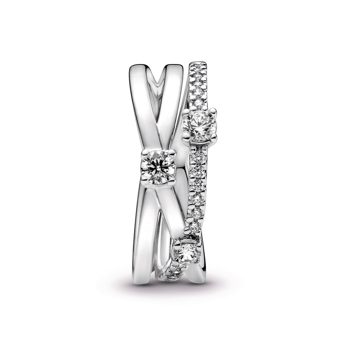 Ring – Sterling Silver – Sparkling Triple Band