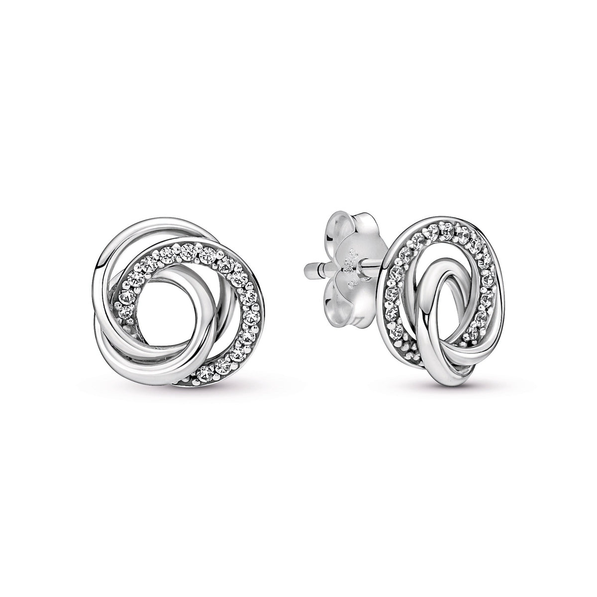 Stud Earrings – Sterling Silver – Family Always Encircled