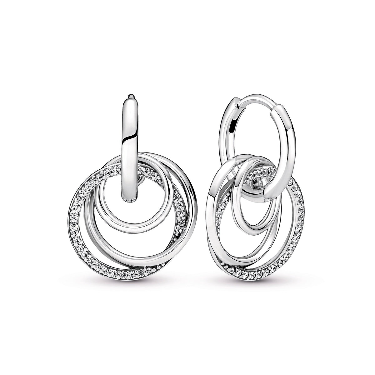 Hoop Earrings – Sterling Silver – Family Always Encircled