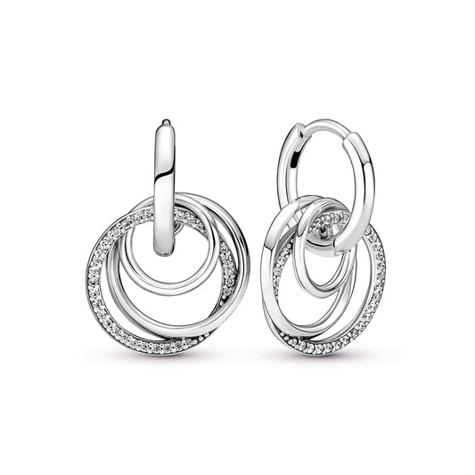 Hoop Earrings – Sterling Silver – Family Always Encircled
