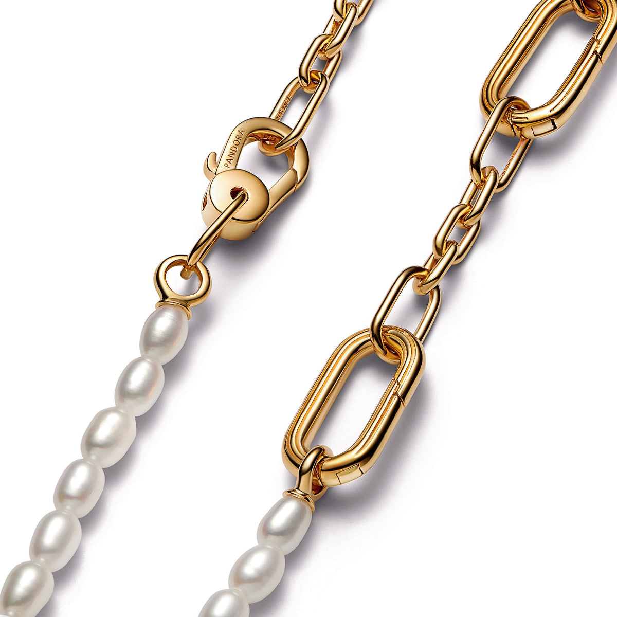 Necklace – 14k Gold-Plated – Pandora ME Slim Treated Freshwater Cultured Pearl