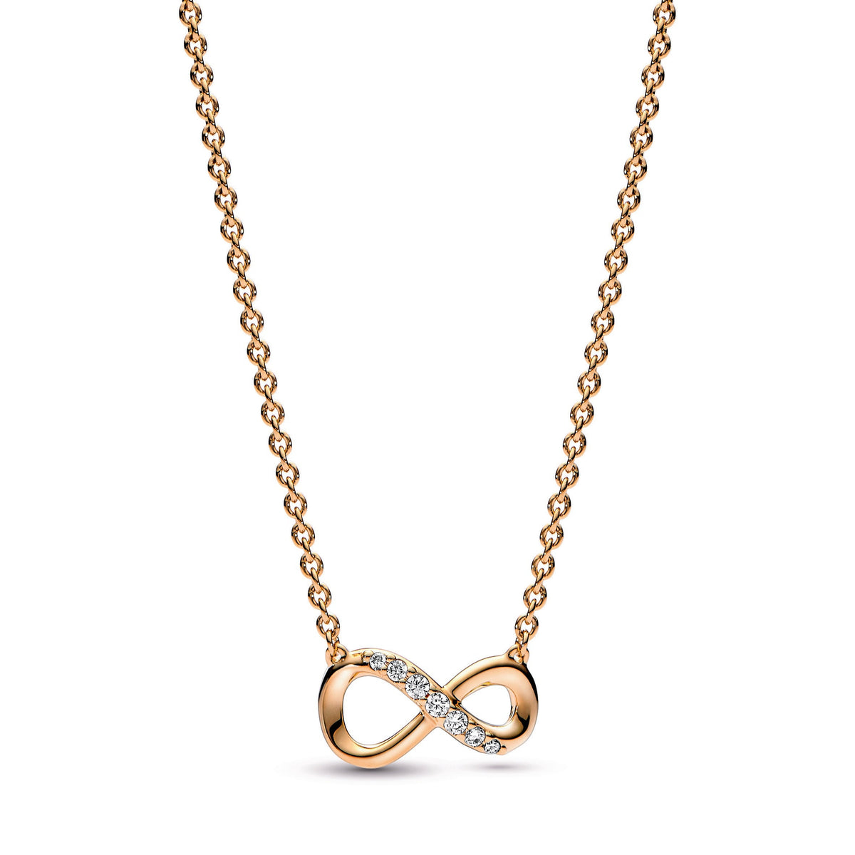 Necklace – 14k Gold-Plated – Sparkling Infinity Collier